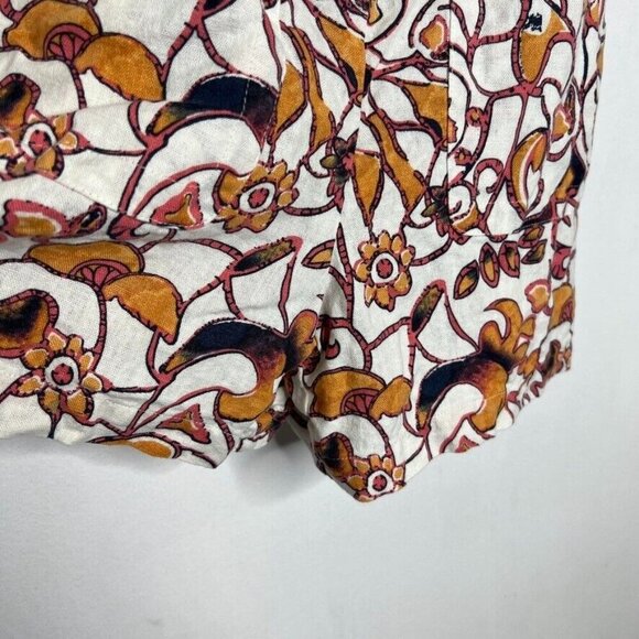 House Of Harlow 1960 Linen Blend Floral Print Sleeveless Romper Size 6 Women - Picture 7 of 12